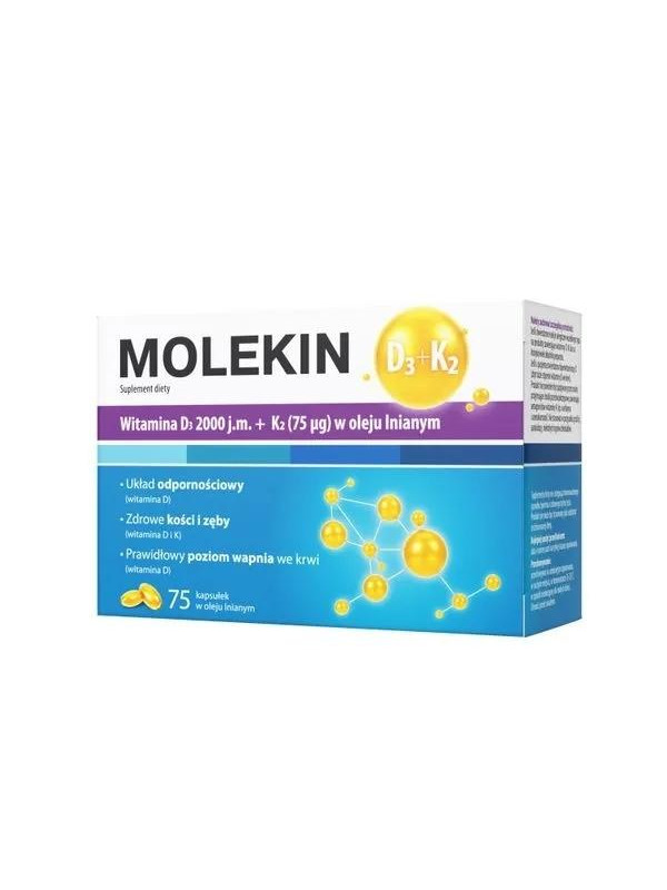 Molekin D3 200 IU in Linseed Oil 75 capsules