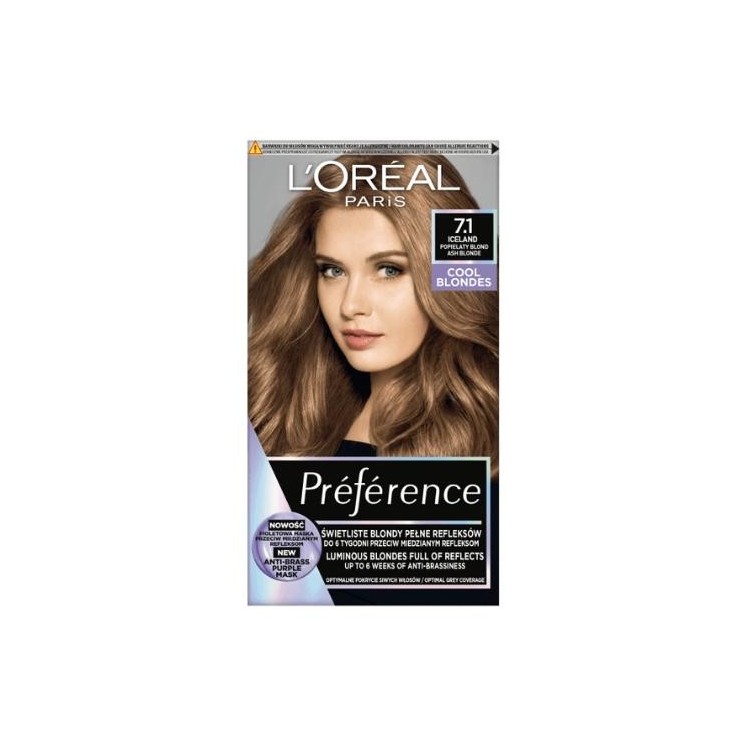 L'oreal Preference Farba do włosów /7.1/ Popielaty Blond