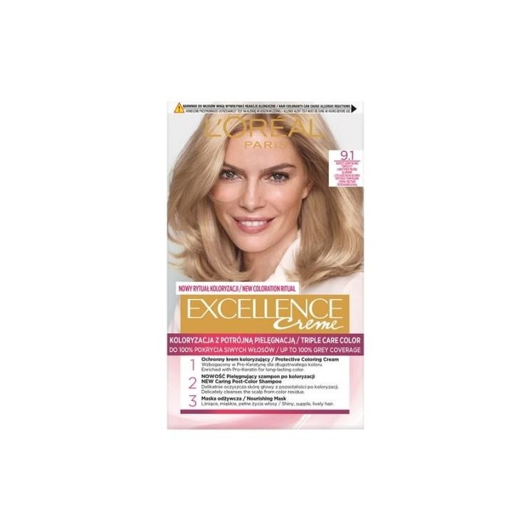 L'oreal Excellence Creme Haarverf /9.1/ Zeer Licht Blond