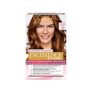 L'oreal Excellence Creme Haarverf /6.41/ Licht amberbruin