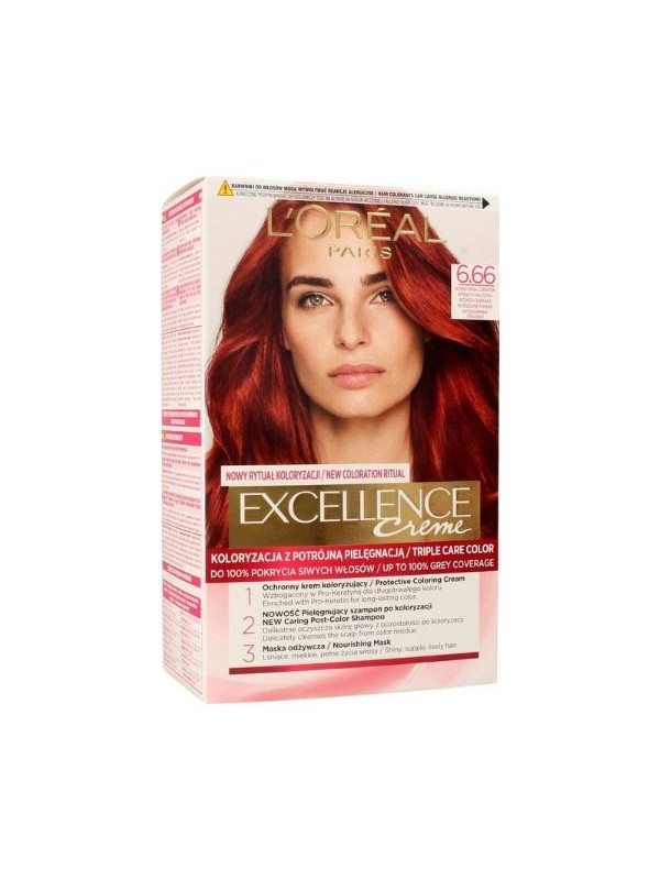 Фарба для волосся L'oreal Excellence Creme /6.66/ Intense Red