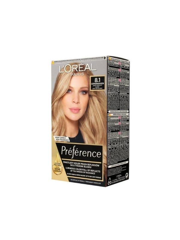 Фарба для волосся L'oreal Preference /8.1/ Світлий попелястий Blond