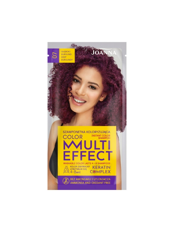 Joanna Multi Effect Color Coloring haarshampoo /07/ Diep bordeauxrood