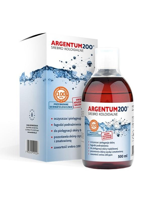 Aura Herbals Argentum 200 Gezichtstoner 100PPM Colloïdaal Zilver 500ml