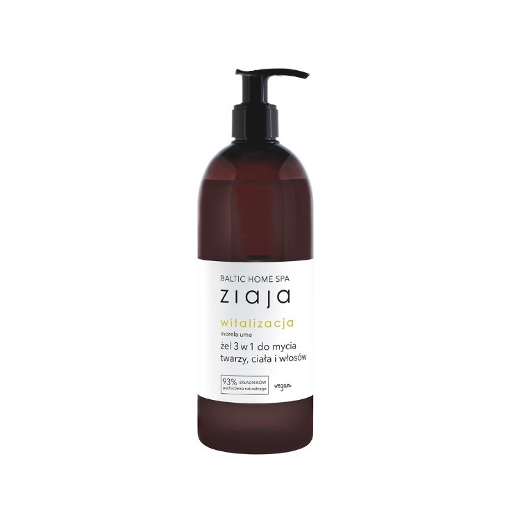 Gel nettoyant visage, corps et cheveux Ziaja Baltic Home Spa Vitality 3 en 1 500 ml
