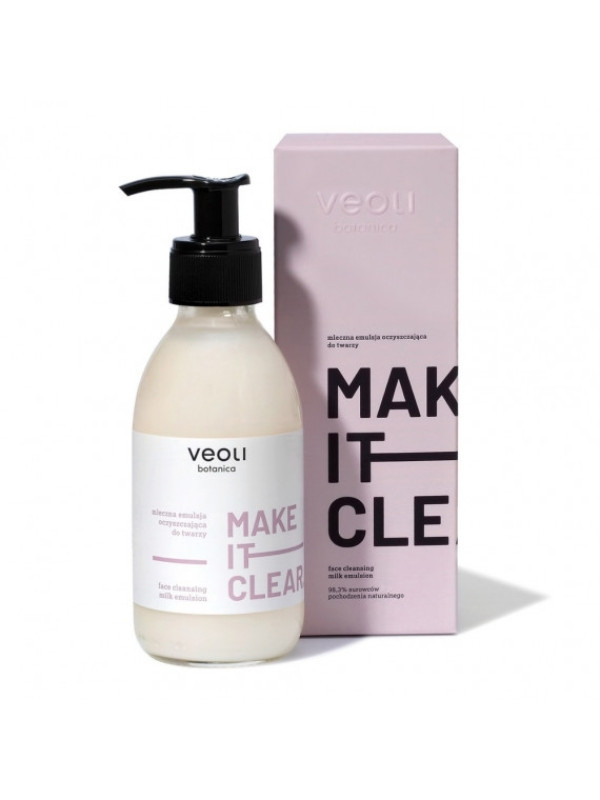 Молочна очищаюча емульсія для обличчя Veoli Botanica Make It Clear 200 мл