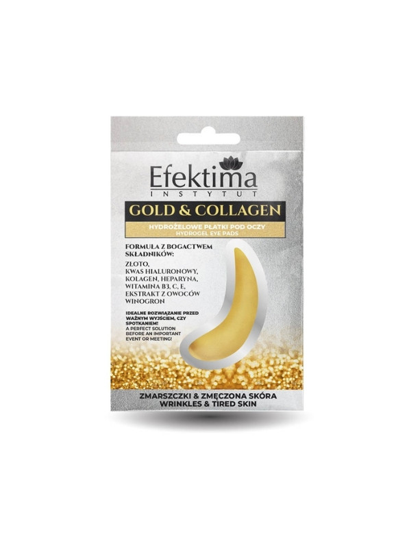 hydro Efektima Gold & Collagen Патчі під очі Зморшки та втомлена шкіра 2 шт