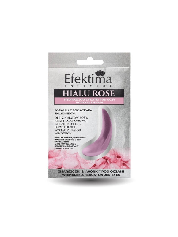 Efektima Hialu- Rose hydro oogkussentjes Rimpels & "wallen" onder de ogen 2 stuks