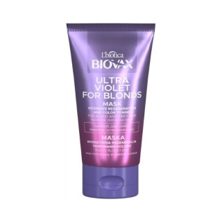 Biovax Ultra Violet intensief regulerend masker voor blond en grijs haar 150 ml