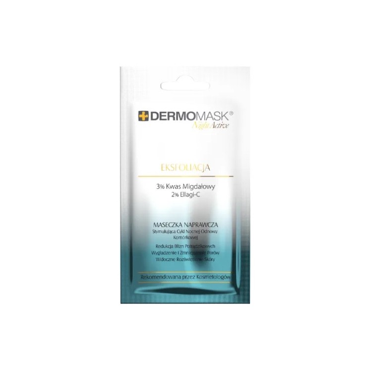 L'biotica Dermomask Night Acitve Gezichtsmasker Herstellende Exfoliatie 12 ml