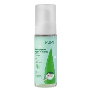 Yumi Face diepreinigend schuim hydraterend en balancerend Komkommer en Spinazie 180 ml