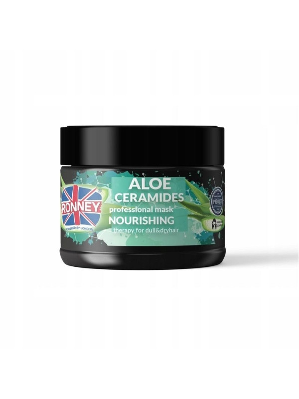 Ronney Aloe Ceramiders живильна маска для тьмяного та сухого волосся 300 мл