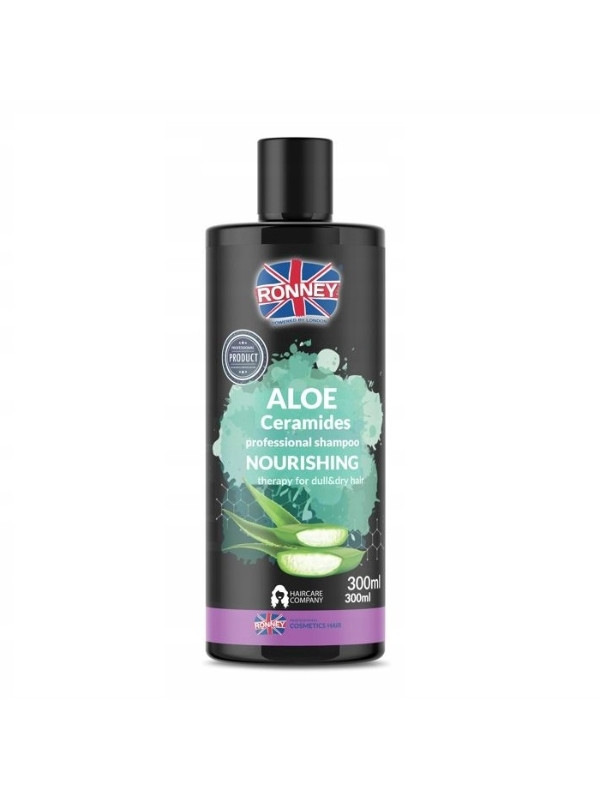 Ronney Aloe Ceramiders живильний шампунь для тьмяного та сухого волосся 300 мл