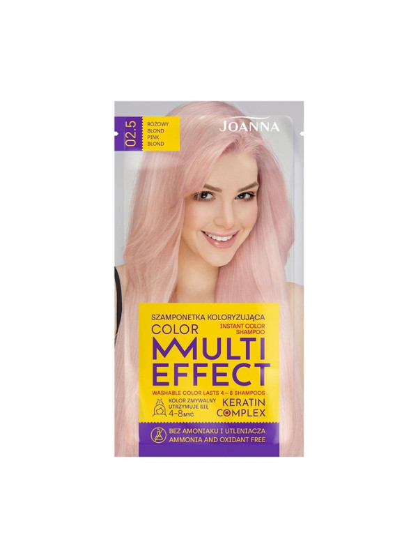 Joanna Multi Effect Color Coloring shampoo /02, 5 / Рожевий Blond