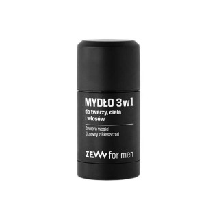 Zew for Men Mydło 3w1 do twarzy, ciała i włosów dla mężczyzn z węglem drzewnym z Bieszczad 85 ml