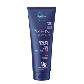 4Organic Men Power natuurlijke douchegel voor mannen 3in1 Sport 250 ml