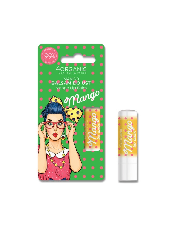 4Organic Pin-up Girl натуральний бальзам для губ Mango 5 г