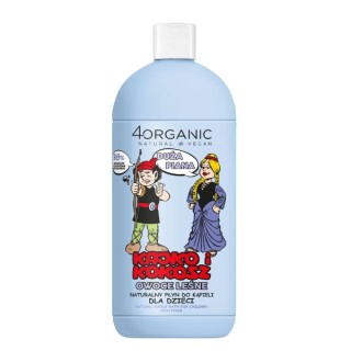 4Organic Kajko i Kokosz Natuurlijk Badschuim voor Kinderen Groot Schuim Bosvruchten 500 ml