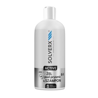 Solverx for Men Active 2in1 Gel & Shampoo voor mannen met huidstimulerende werking 400 ml