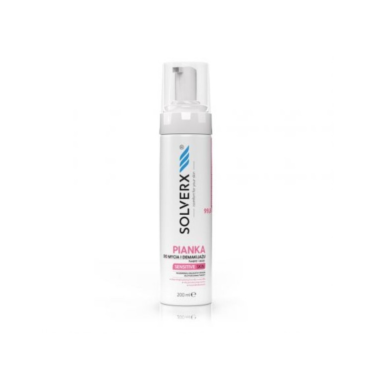 Solverx Sensitive Skin Foam for washing and removing makeup 200 ml