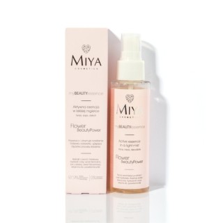 Miya Cosmetics myBEAUTYessence actieve gezichtsessence in een lichte nevel Flower BeautyPower 100 ml