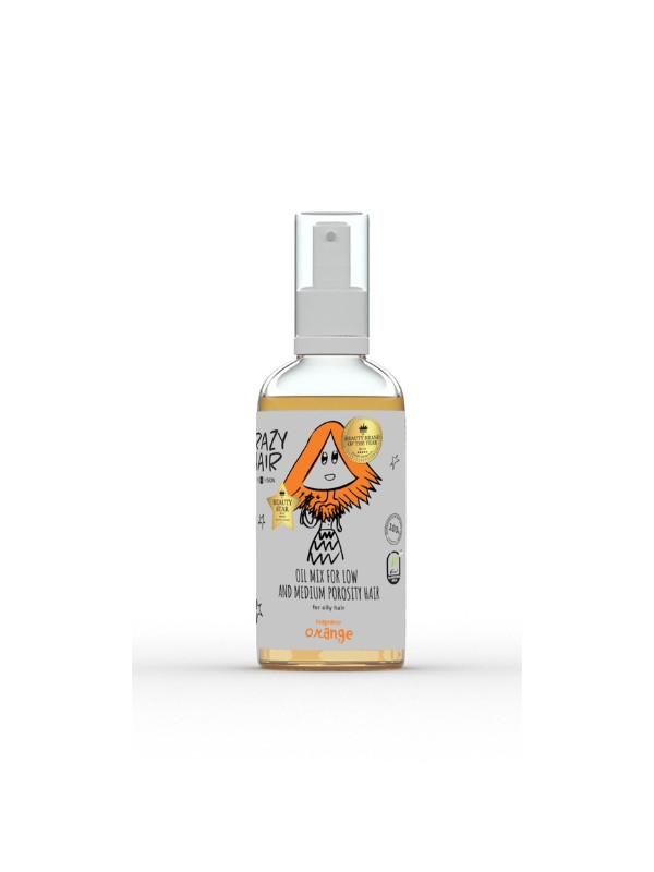 HiSkin Crazy Hair Oil Mix для волосся середньої та низької пористості з ароматом апельсина 30 мл