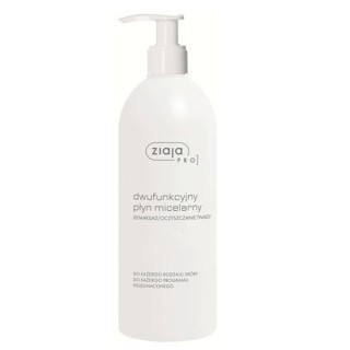 Fluide micellaire nettoyant visage double usage Ziaja Pro 500 ml