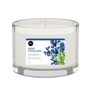 Aroma Home Iris met Witte Roos geurkaars 115 gr