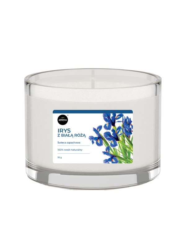 Aroma Home Iris mit weißer Rose Duftkerze 115 g