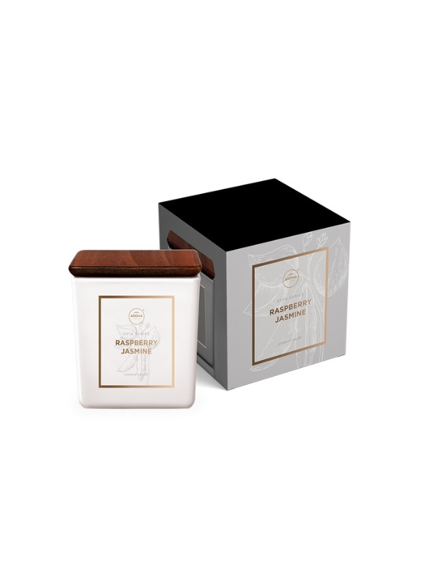 Aroma Home Square Himbeer- und Jasmin-Sojakerze 115 g