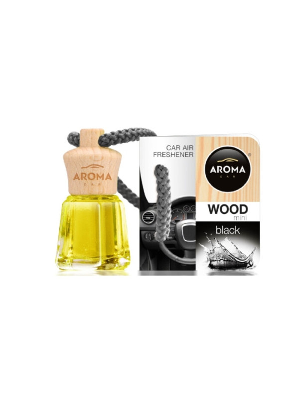 Aroma Car Wood Mini Auto luchtverfrisser Black 4 ml