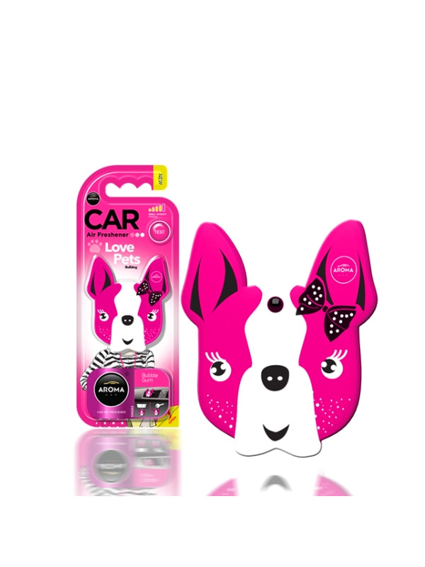 Aroma Car Dog Pink Blossom car scent pendant, 1 piece