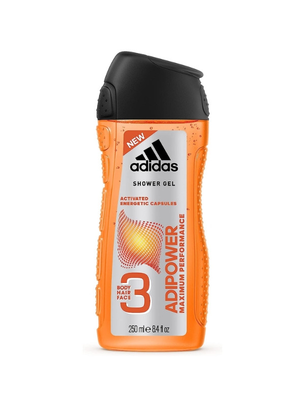 Adidas Douchegel voor heren 3in1 Adipower 250 ml