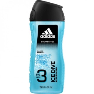 Adidas Douchegel voor heren 3in1 Ice Dive 250 ml