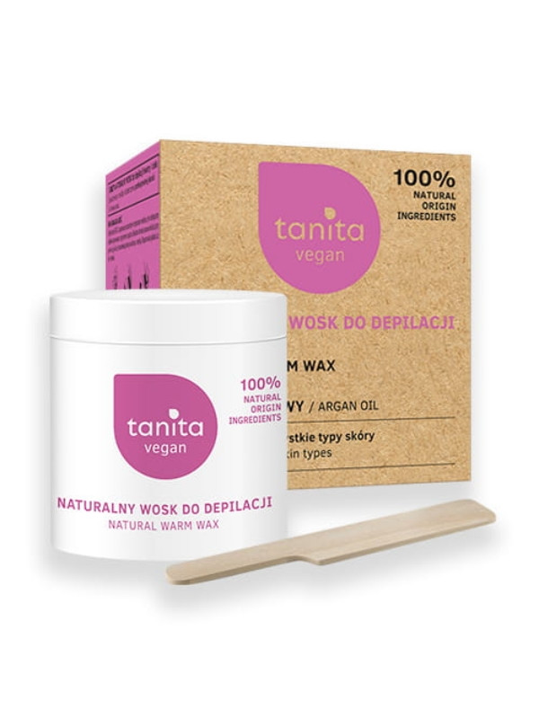 Tanita Vegan natural Argan Oil 100% depilatory wax for face and body 250 ml + 10 depilatory strips