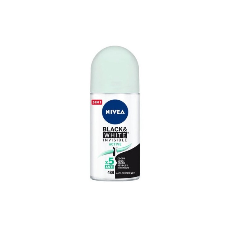 Nivea Roll-on Invisible Black&White Active Women 50 ml