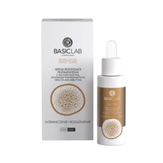 BasicLab Esteticus Serum для обличчя, що зменшує знебарвлення з 10% азелогліцину, 3% транексамової кислоти та 2% альфа-арбутину 