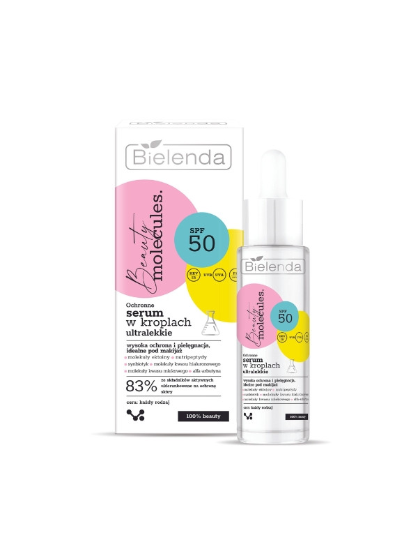 Bielenda Beauty Molecules ultra-light face Serum in drops SPF50 protective 30 g