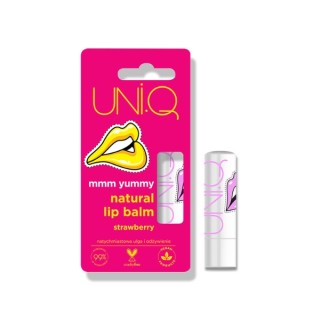 4Organic UNI.Q Mmm Lekkere natuurlijke Strawberry lippenbalsem 5 g