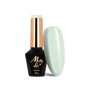 MollyLac /710/ Hybrid nail polish with sweater effect Mint 10 g