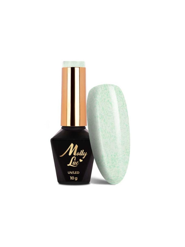 MollyLac /710/ Hybrid nail polish with sweater effect Mint 10 g