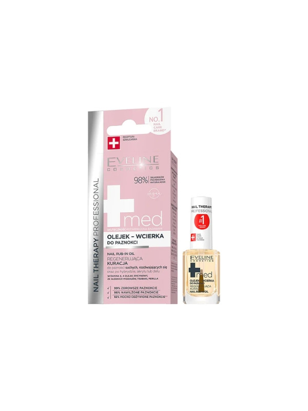 Eveline Professional Nail Therapy Med+ Olie-doekje voor nagels 12 ml