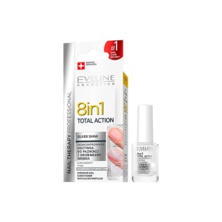 Eveline Professional Nail Therapy Total Action 8w1 Odżywka do paznokci Silver