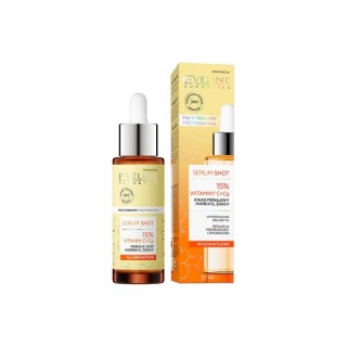 Eveline Serum Shot Illuminating Treatment voor gezicht, hals en decolleté 15% Vitamine C+Cg 30 ml