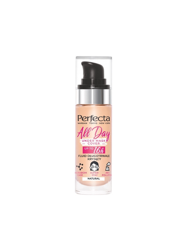 Dax Perfecta All Day Under Mask Cover Fluid, langanhaltende Abdeckung, Natural , 30 ml