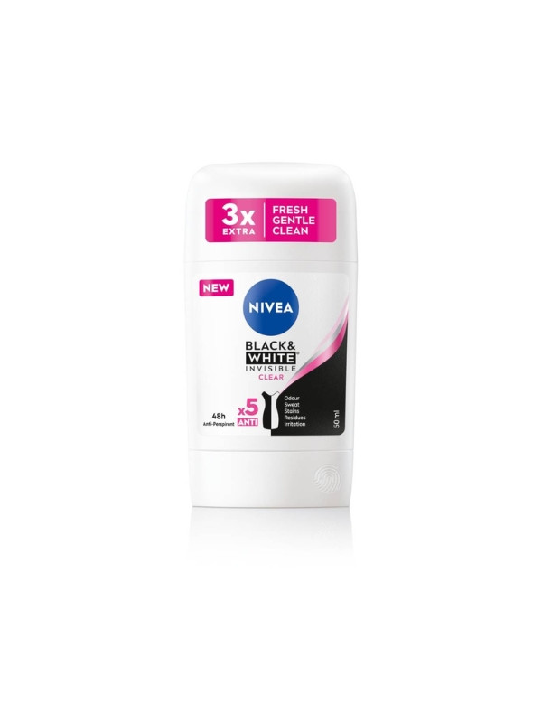 Nivea Black - White Deodorantstick Clear 50 ml