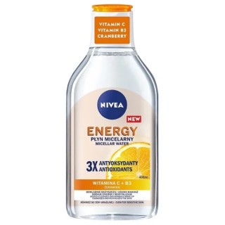 Міцелярний флюїд для обличчя Nivea Energy з вітаміном C+B3 400 мл