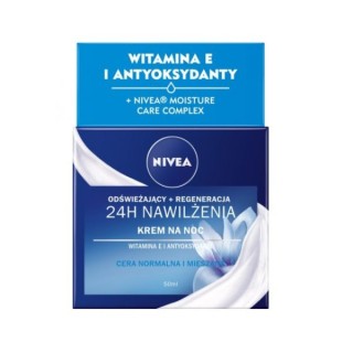 Nivea 24H Hydraterende Nachtgezichtscrème Normale en gecombineerde huid 50 ml