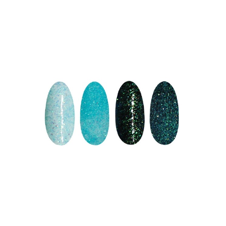 Ronney Glitter nail powder /36/ Blue