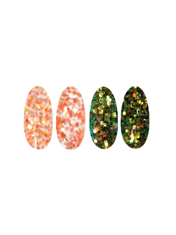 Ronney Glitter nail powder /43/ Orange foil